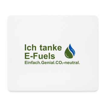 Ich tanke E-Fuels - Mousepad (Querformat) - Weiß - Vorne