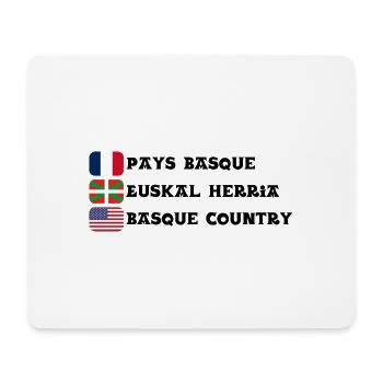 Pays Basque : drapeaux Français, Basque, Américain - Tapis de souris (format paysage) - blanc - Devant