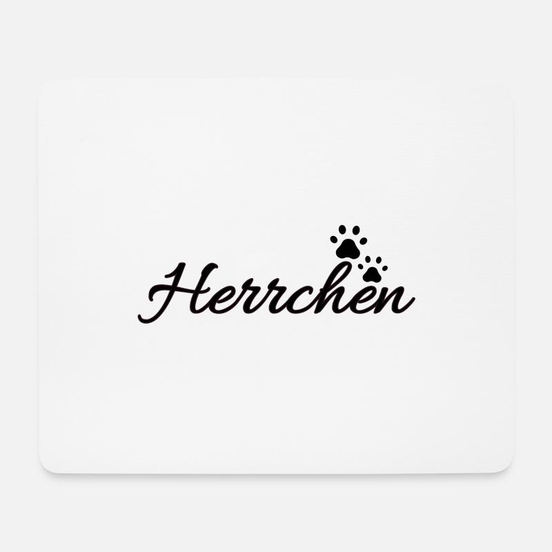 Herrchen von einem Hund | Hundepfote - Mousepad (Querformat) - Weiß