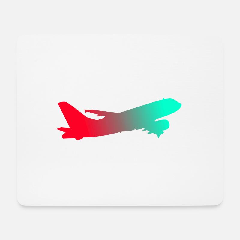 Flugzeug - Mousepad (Querformat) - Weiß