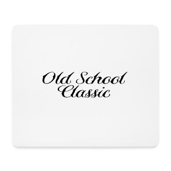 Old School classic Basic Design - Tapis de souris (format paysage) - blanc - Devant