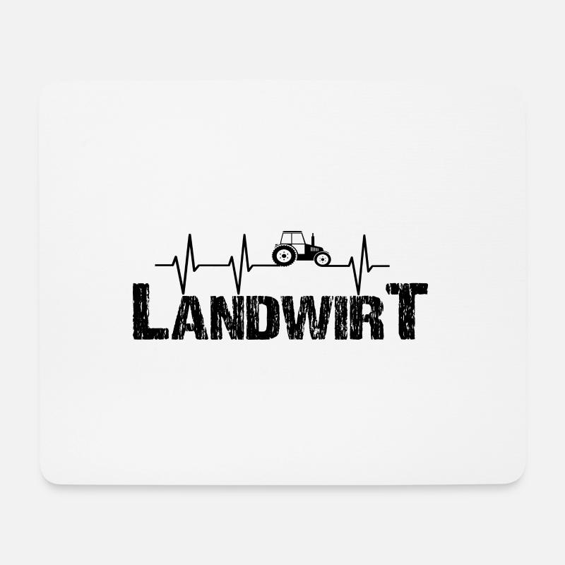 Landwirt - Mousepad (Querformat) - Weiß