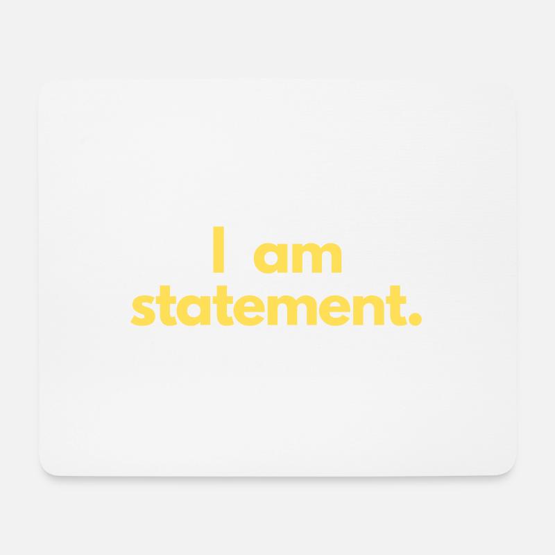 Aussage txt gelb - Mousepad (Querformat) - Weiß