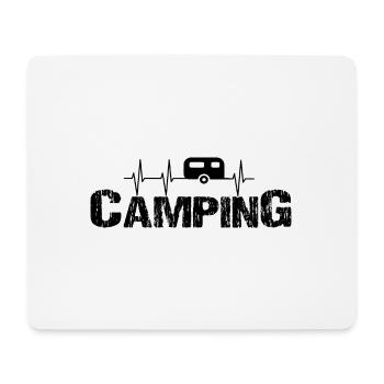Camping - Mousepad (Querformat) - Weiß - Vorne