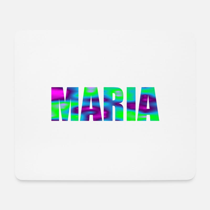 Vorname Maria in bunten Großbuchstaben - Mousepad (Querformat) - Weiß