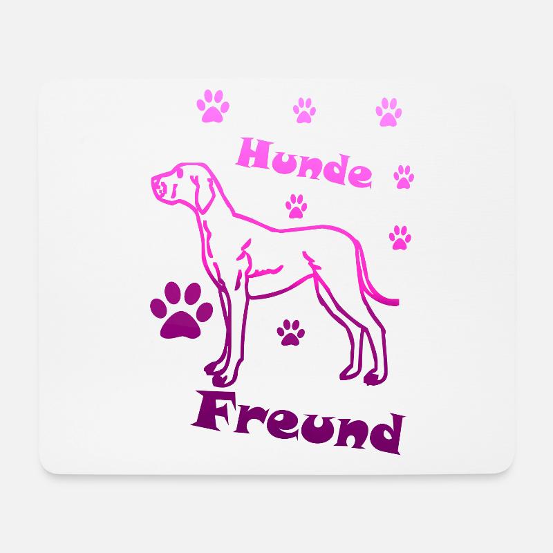 Hundeliebhaber Hundefreund - Mousepad (Querformat) - Weiß