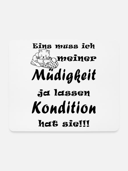 Muedigkeit Kondition lustig - Mousepad (Querformat) - Weiß