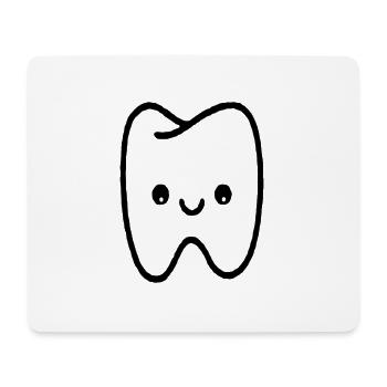 Dent câline - Tapis de souris (format paysage) - blanc - Devant