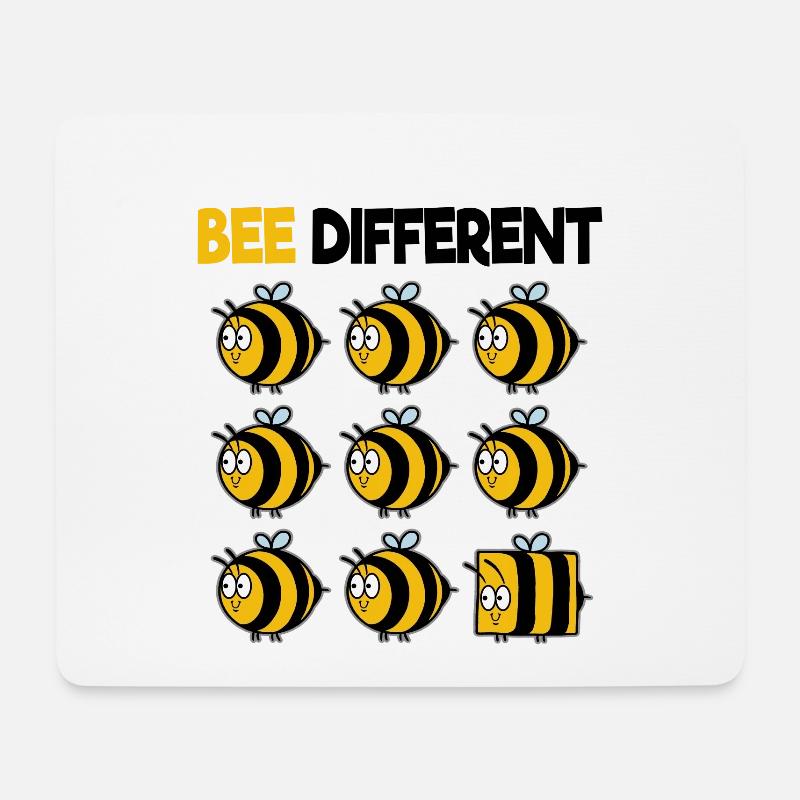 Bee Different Bienen Biene Imker Honig individuell - Mousepad (Querformat) - Weiß