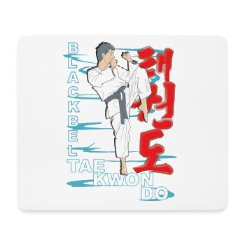 Schwarzgurt Taekwondo Koreanisch Sportler - Mousepad (Querformat) - Weiß - Vorne
