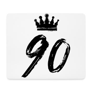 90 Number crown - Mouse Pad (horizontal) - white - Front