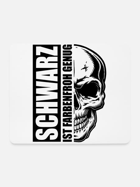 Schwarz Farbenfroh genug | Farben änderbar - Mousepad (Querformat) - Weiß