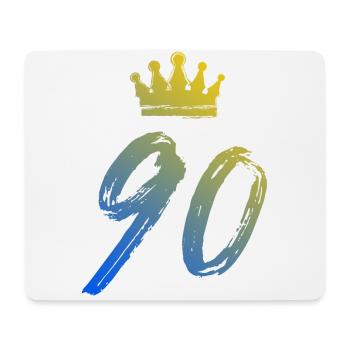 90 Number crown - Mouse Pad (horizontal) - white - Front