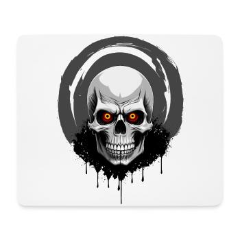 Skull with orange eyes - Mouse Pad (horizontal) - white - Front