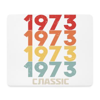 1973 Jubiläum im klassischen Vintage-Stil 1973 - Mousepad (Querformat) - Weiß - Vorne