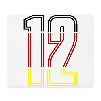 12 Zahl symbol Germany - Mousepad (Querformat) - Weiß - Vorne