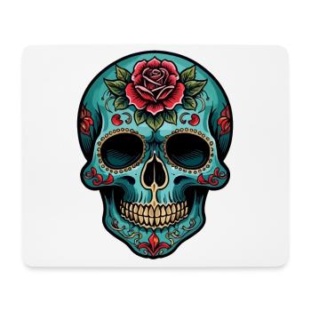 Totenkopf Neo Traditional - Mousepad (Querformat) - Weiß - Vorne