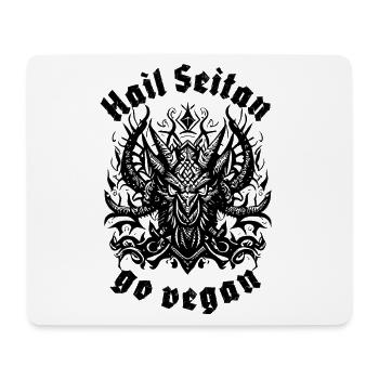 HAIL SEITAN - go vegan - Mousepad (Querformat) - Weiß - Vorne