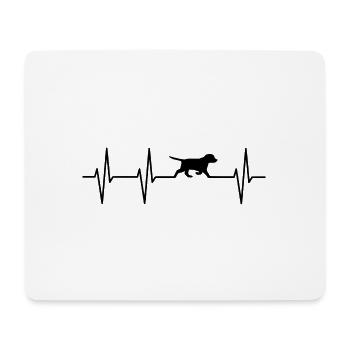 chien - Tapis de souris (format paysage) - blanc - Devant