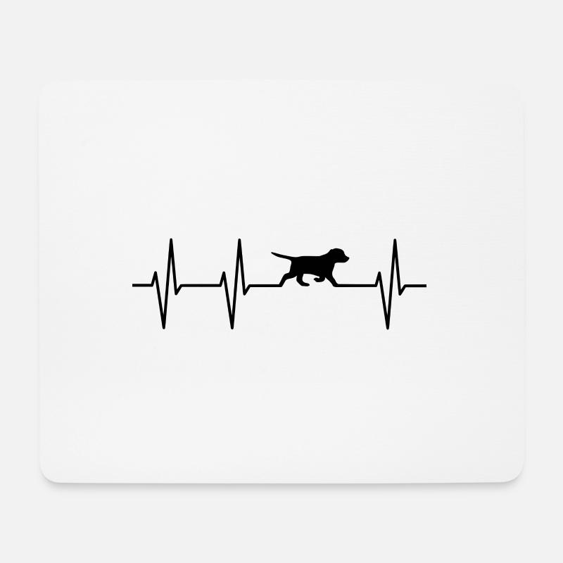 Hund - Mousepad (Querformat) - Weiß