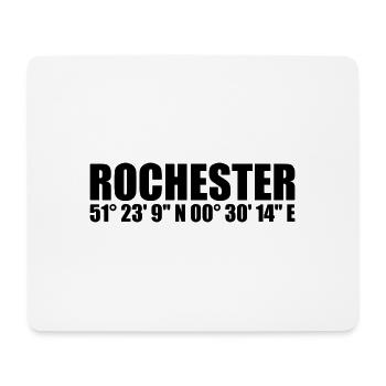 Rochester Koordinaten - Mousepad (Querformat) - Weiß - Vorne