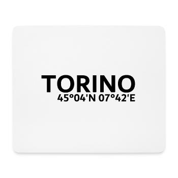 Coordonnées de Turin - Tapis de souris (format paysage) - blanc - Devant