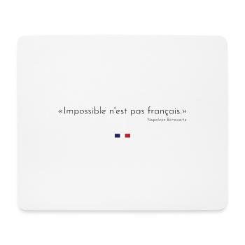 Tshirt français - Tapis de souris (format paysage) - blanc - Devant