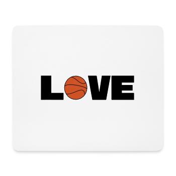Love Basketball - Mousepad (Querformat) - Weiß - Vorne