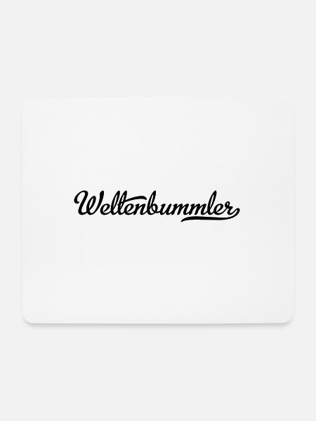 weltenbummler - Mousepad (Querformat) - Weiß
