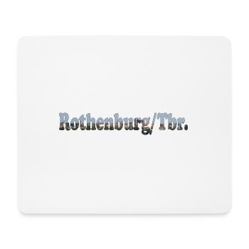 Die mittelalterliche Stadt Rothenburg -Tauber - Mousepad (Querformat) - Weiß - Vorne