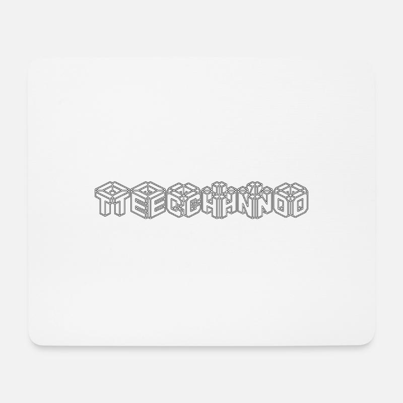 techno1 - Mousepad (Querformat) - Weiß