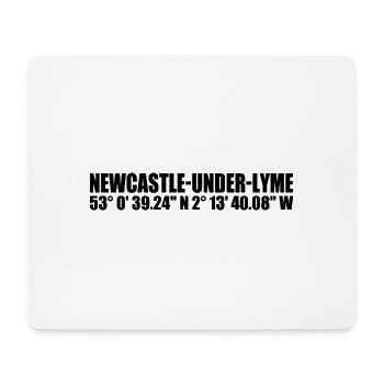 Newcastle-under-Lyme coordinates - Mouse Pad (horizontal) - white - Front