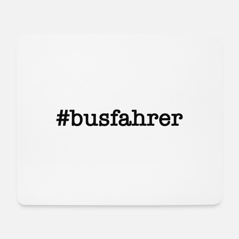 Busfahrer Sprüche hashtag - Mousepad (Querformat) - Weiß