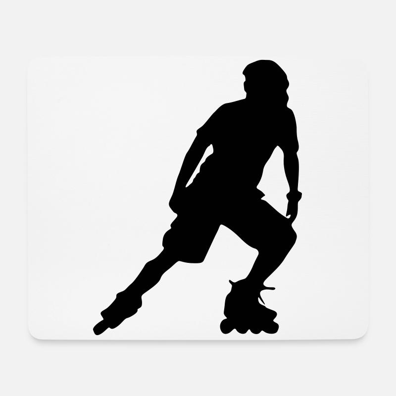 inline skating skates - Mousepad (Querformat) - Weiß