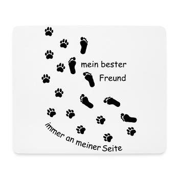 Dog & man - best friends - Mouse Pad (horizontal) - white - Front