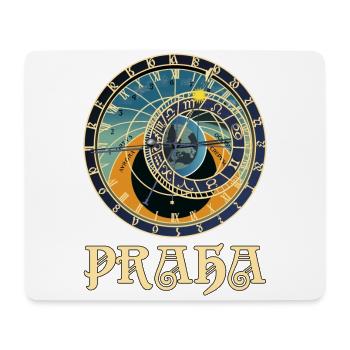 Pražský orloj. Prague Praha Astronomical Clock. - Mouse Pad (horizontal) - white - Front