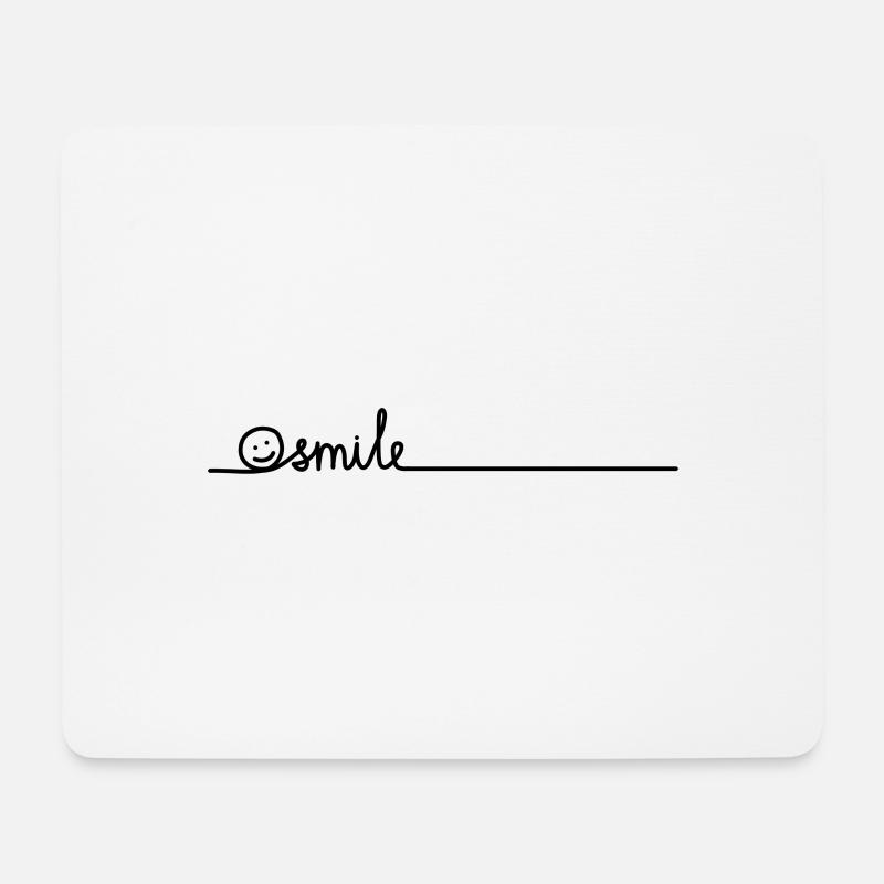 smile - Mousepad (Querformat) - Weiß