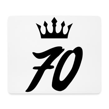 70 Number crown - Mouse Pad (horizontal) - white - Front