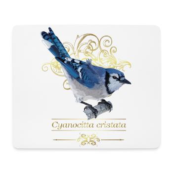 Blue Chara - Mouse Pad (horizontal) - white - Front