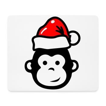 Affe Weihnachten Xmas Comic - Mousepad (Querformat) - Weiß - Vorne