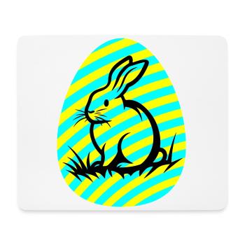 Icône de Pâques lapin - Tapis de souris (format paysage) - blanc - Devant