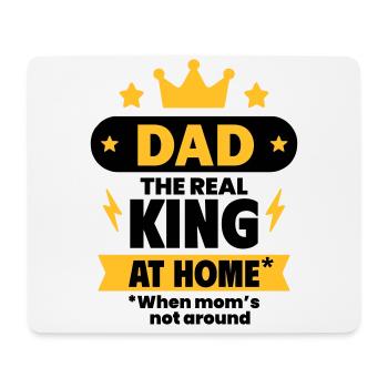 Papa, der wahre König zu Hause - Mousepad (Querformat) - Weiß - Vorne