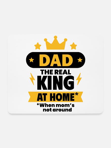 Papa, der wahre König zu Hause - Mousepad (Querformat) - Weiß