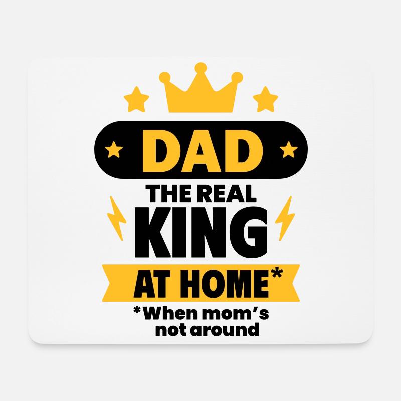 Papa, der wahre König zu Hause - Mousepad (Querformat) - Weiß