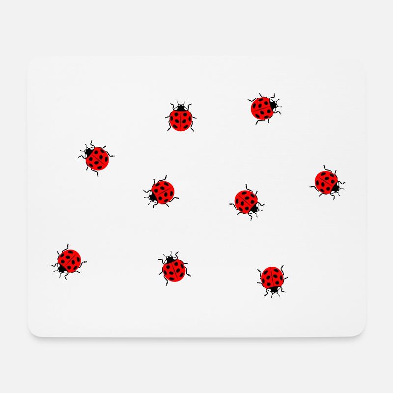 Viele Marienkäfer Sommer - Mousepad (Querformat) - Weiß