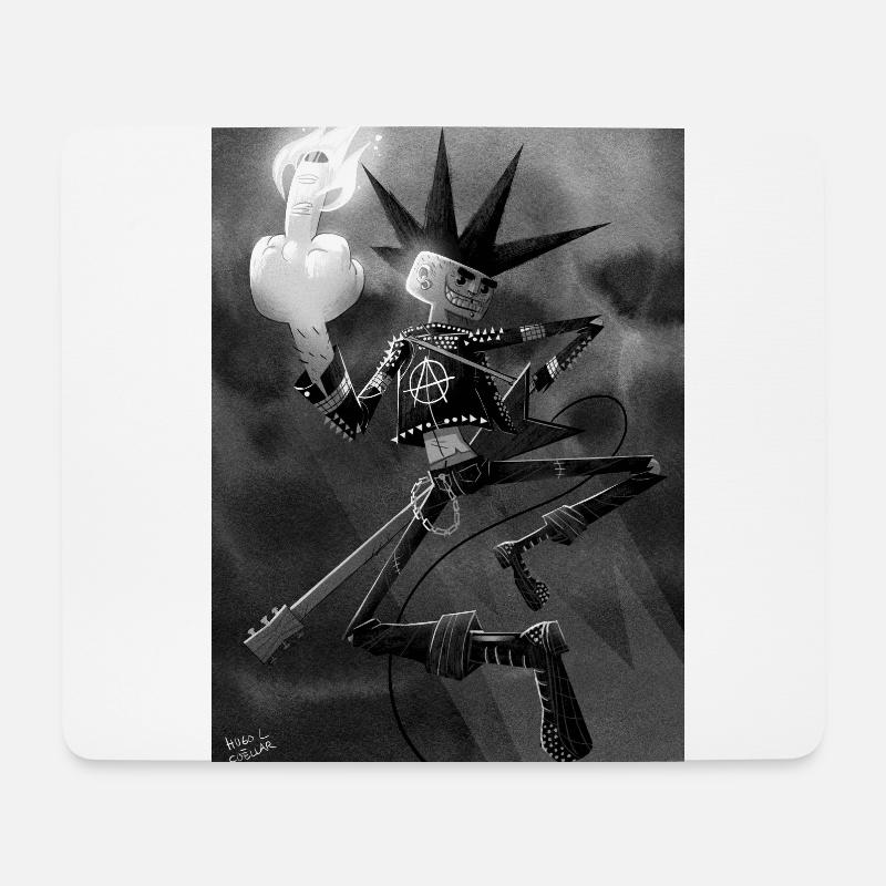 PUNK - Tapis de souris (format paysage) - blanc