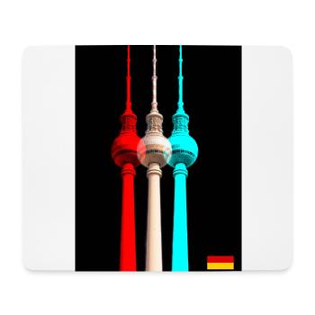 Berliner Fernsehturm - Mousepad (Querformat) - Weiß - Vorne