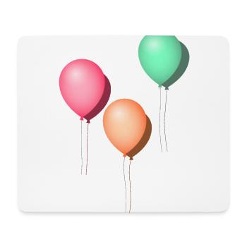Luftballons Pastell - Mousepad (Querformat) - Weiß - Vorne