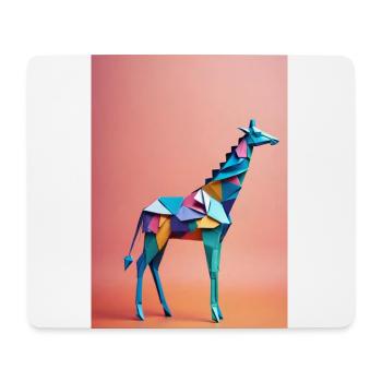Origami Giraffe - Mousepad (Querformat) - Weiß - Vorne