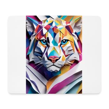 Mystic Snow Leopard: Guardian of the Peaks - Mouse Pad (horizontal) - white - Front